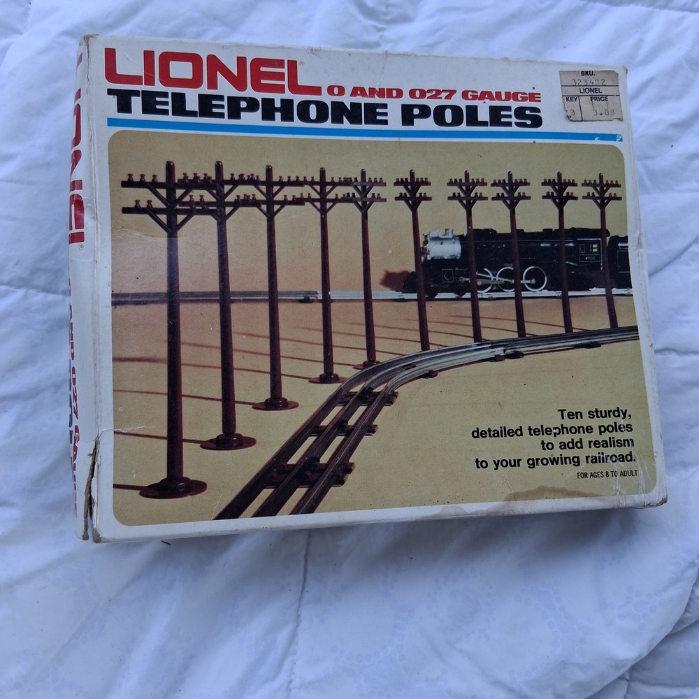 Lionel O and O27 Gauge Telephone Poles 10 Piece Set 6-2181 Vintage Railroad